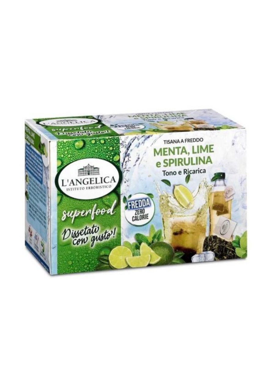 L'angelica Tisana A Freddo Superfood Menta, Lime E Spirulina New