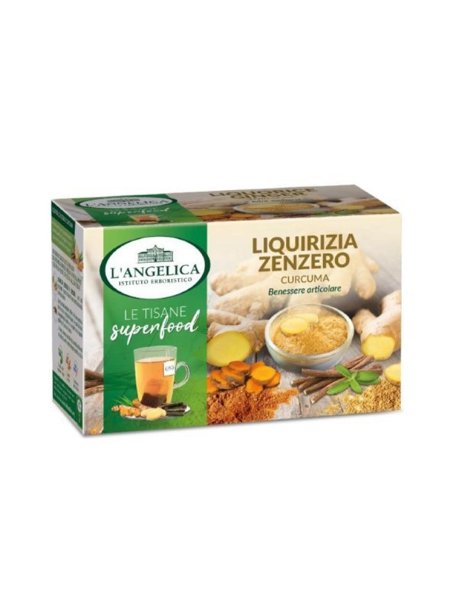 L'angelica Tisana Liquirizia Zenzero E Curcuma New